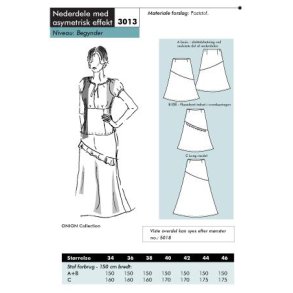 Onion 3013 Nederdel med asymmetrisk effekt